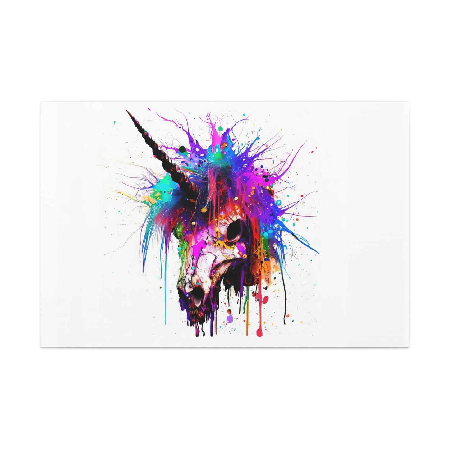 Unicorn Skull - Canvas Wall Art