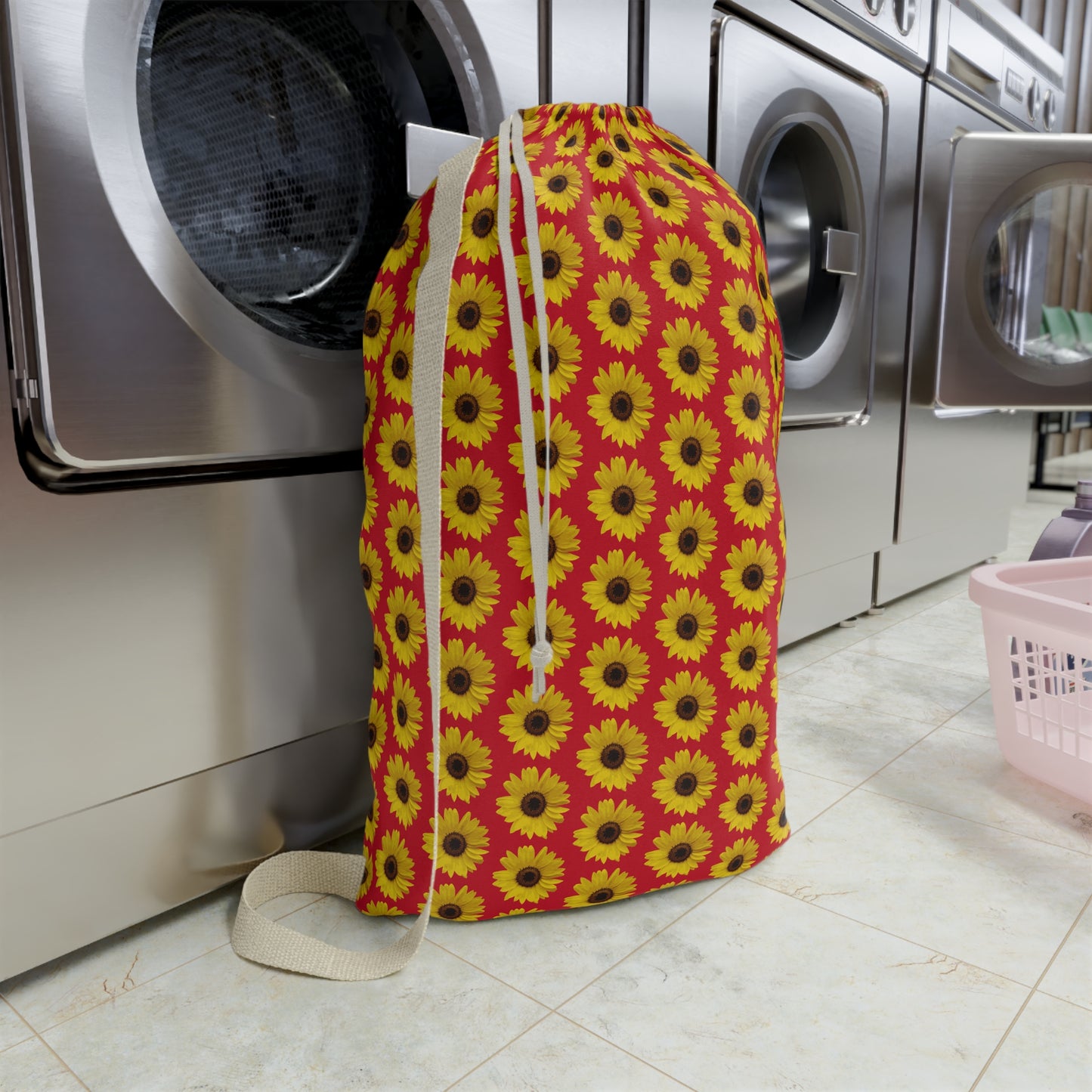 Sunflower Red Laundry Bag