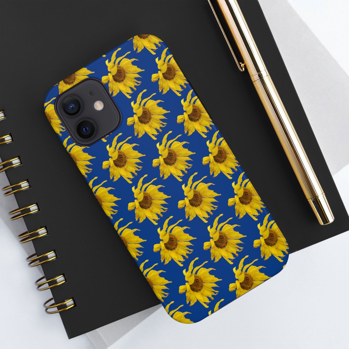 Fall Sunflower Blue Tough Phone Case