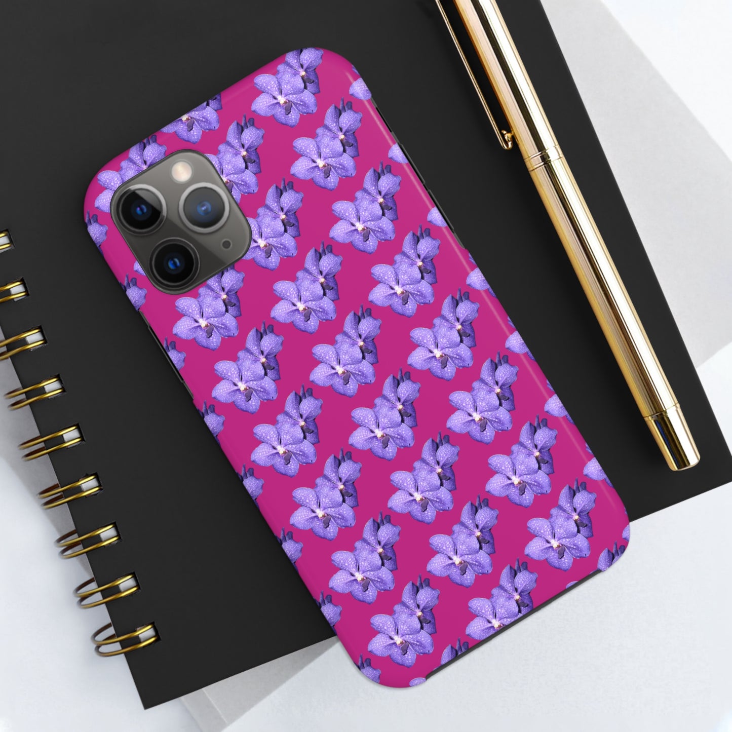 Blue Orchid Pink Tough Phone Case