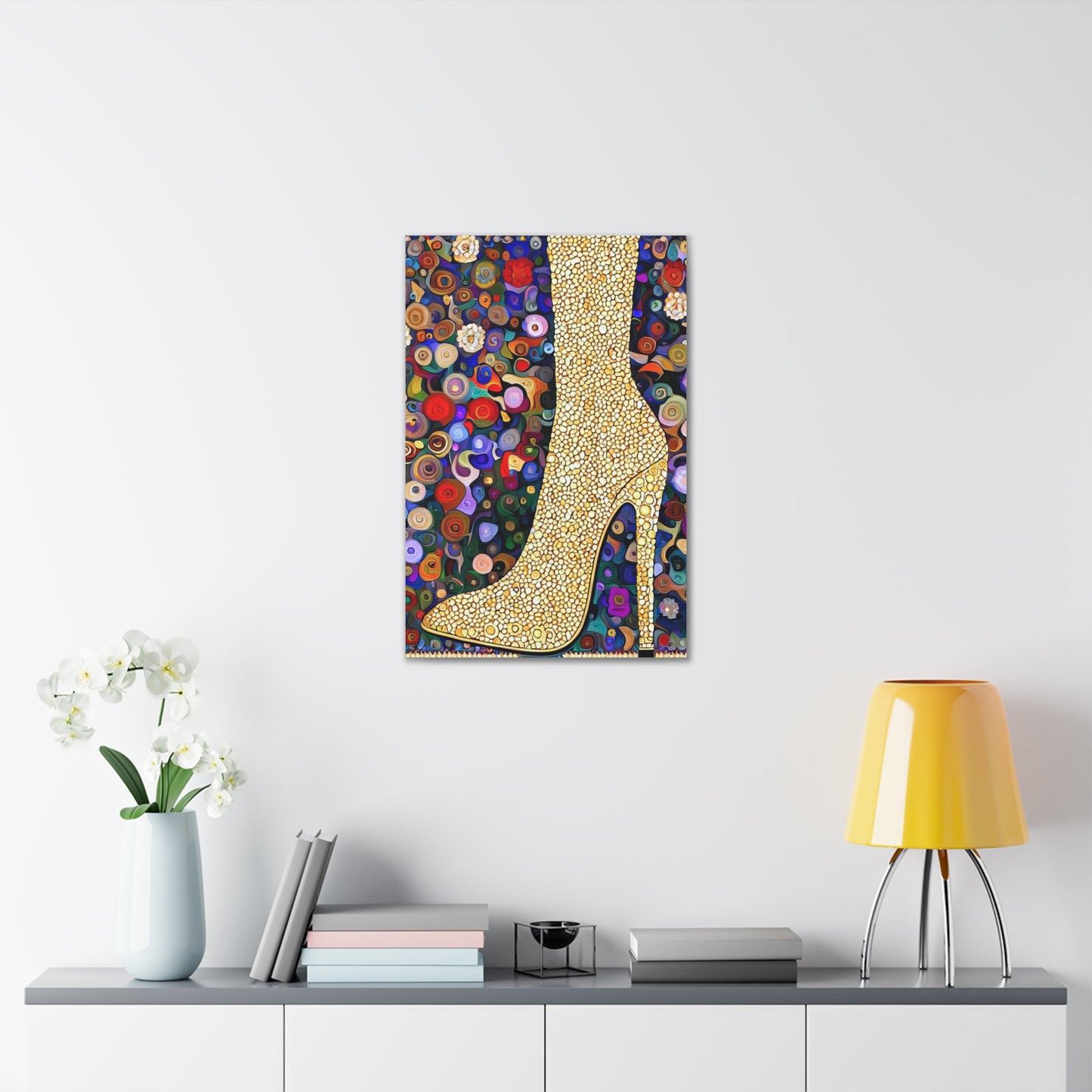 Gold Shoe  - Canvas Wall Art