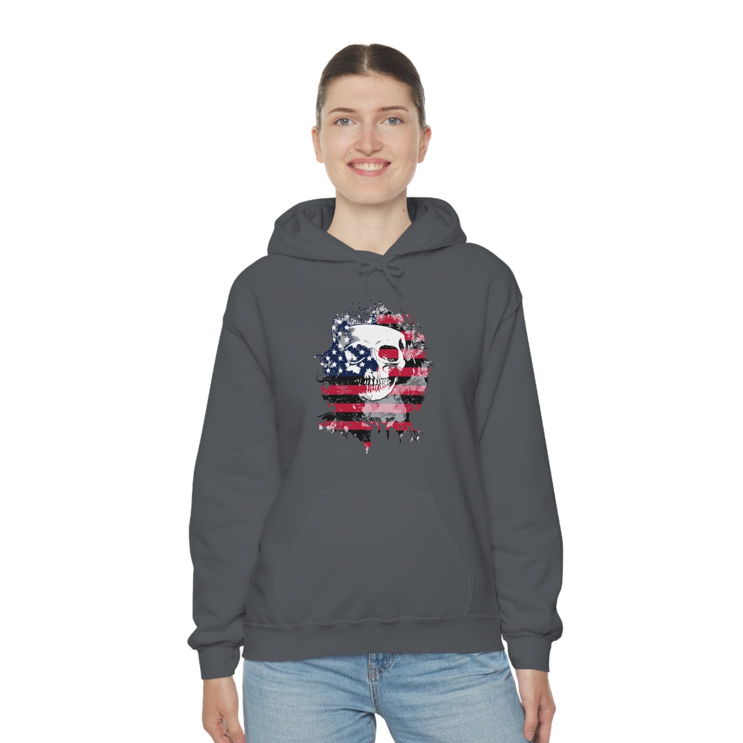 Skull and Flag Unisex Heavy Blend™ Hooded Sweatshirt