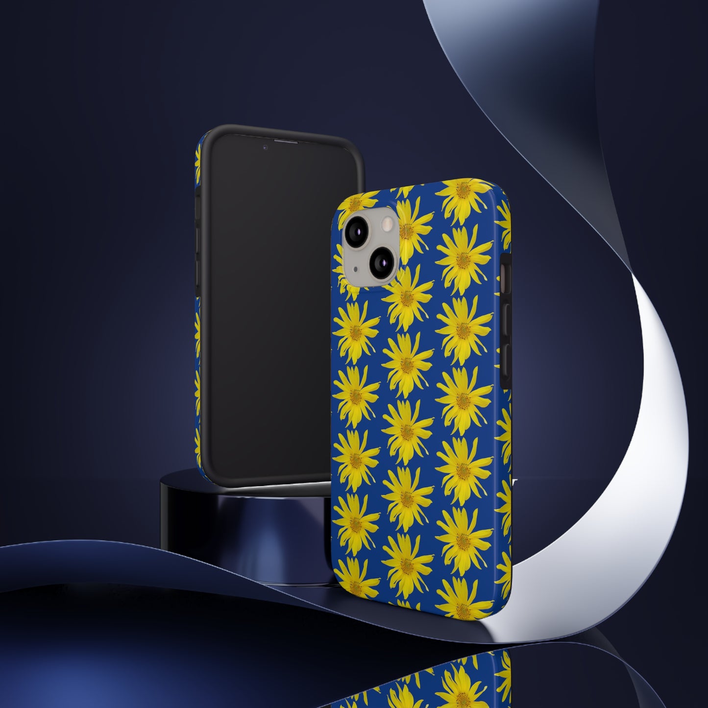 Wild Sunflower Blue Tough Phone Case