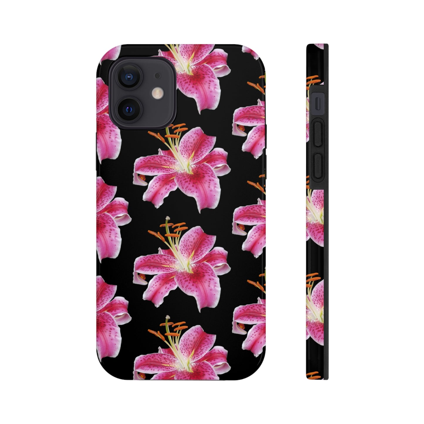 Stargazer Lily Black Tough Phone Case