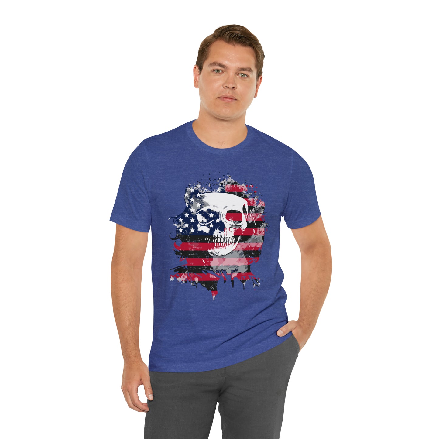 Skull and Flag Unisex Jersey Short Sleeve Tee