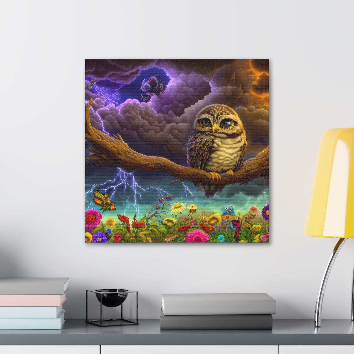 West Virginia Owl - Canvas Wall Art