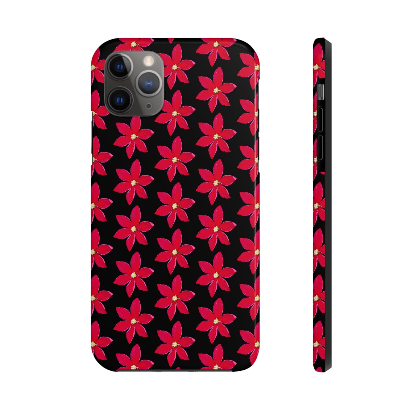 Regency Clematis Black Tough Phone Case