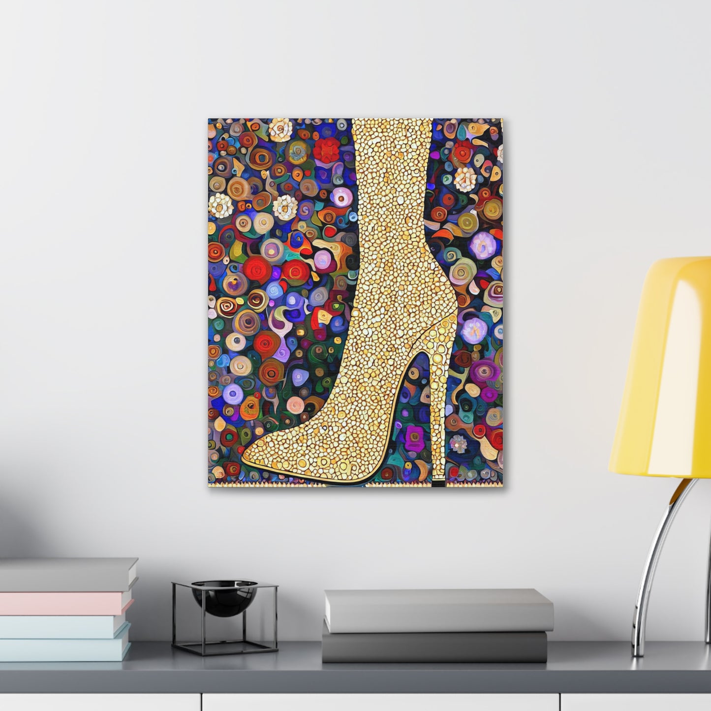 Gold Shoe  - Canvas Wall Art