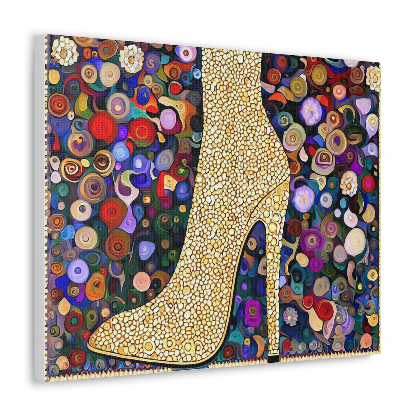 Gold Shoe  - Canvas Wall Art