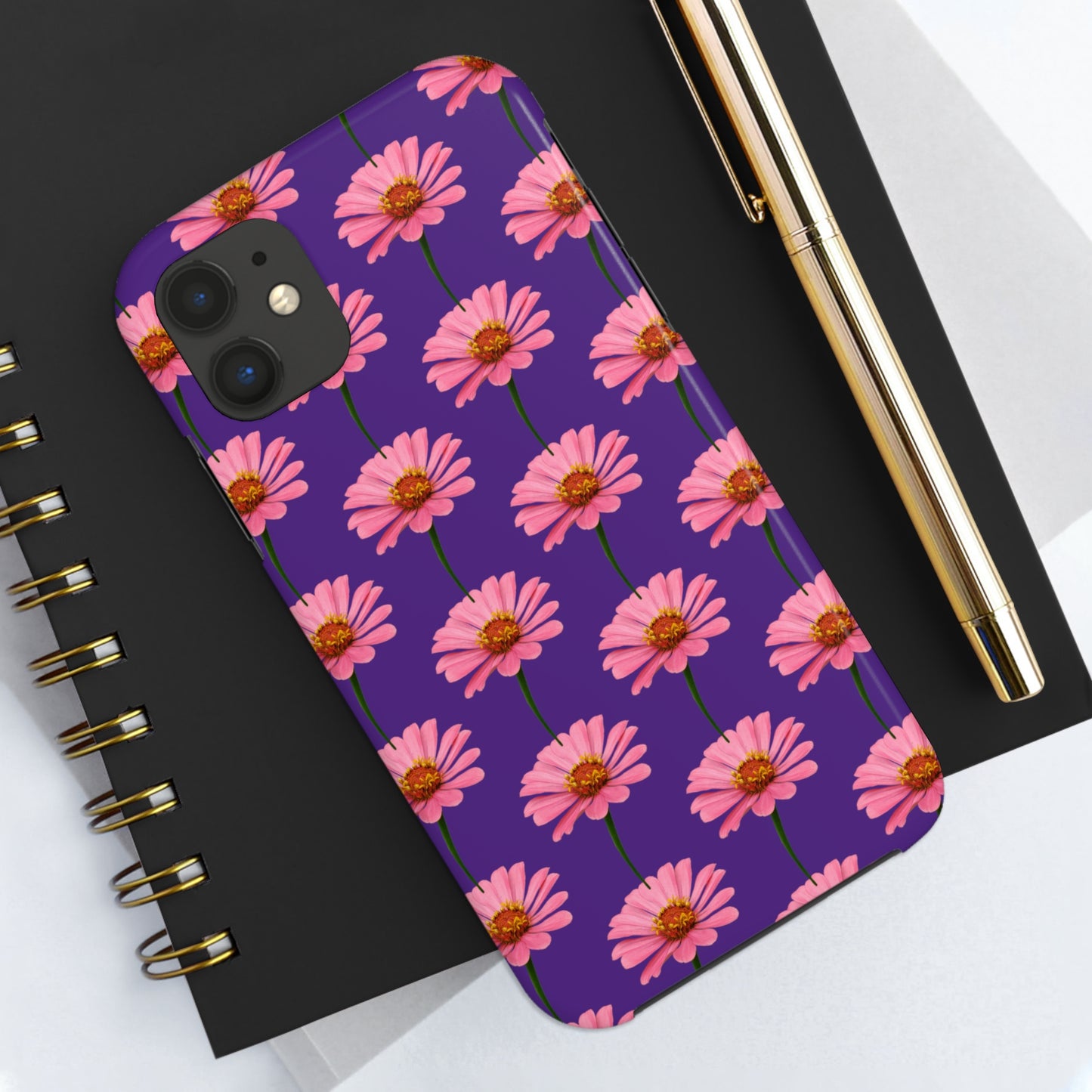 Pink Zinnia Purple Tough Phone Case