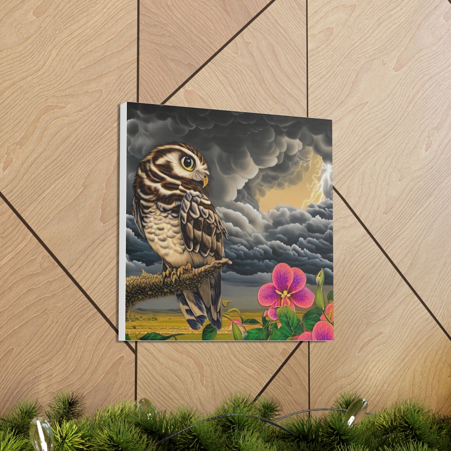 Hawaii Owl - Canvas Wall Art