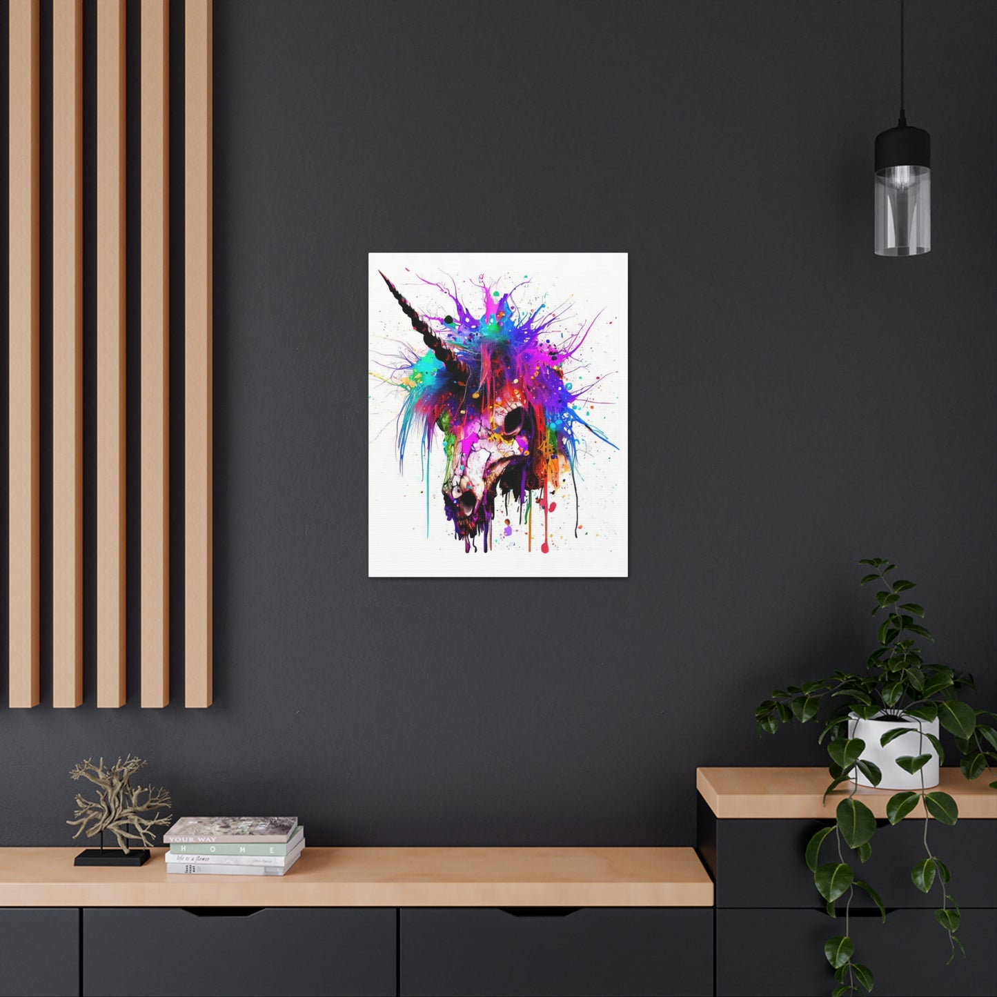 Unicorn Skull - Canvas Wall Art