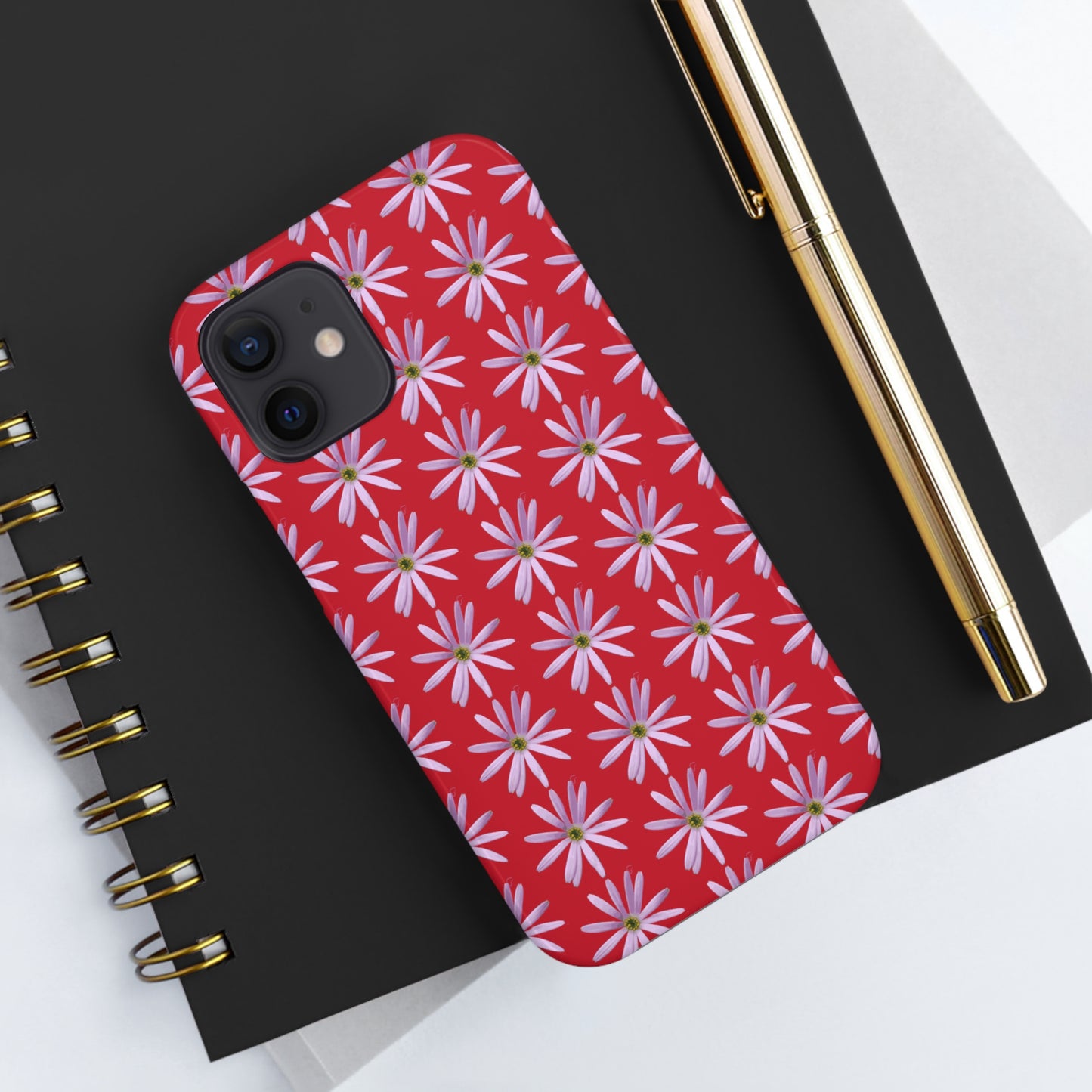 Aster Red Tough Phone Case