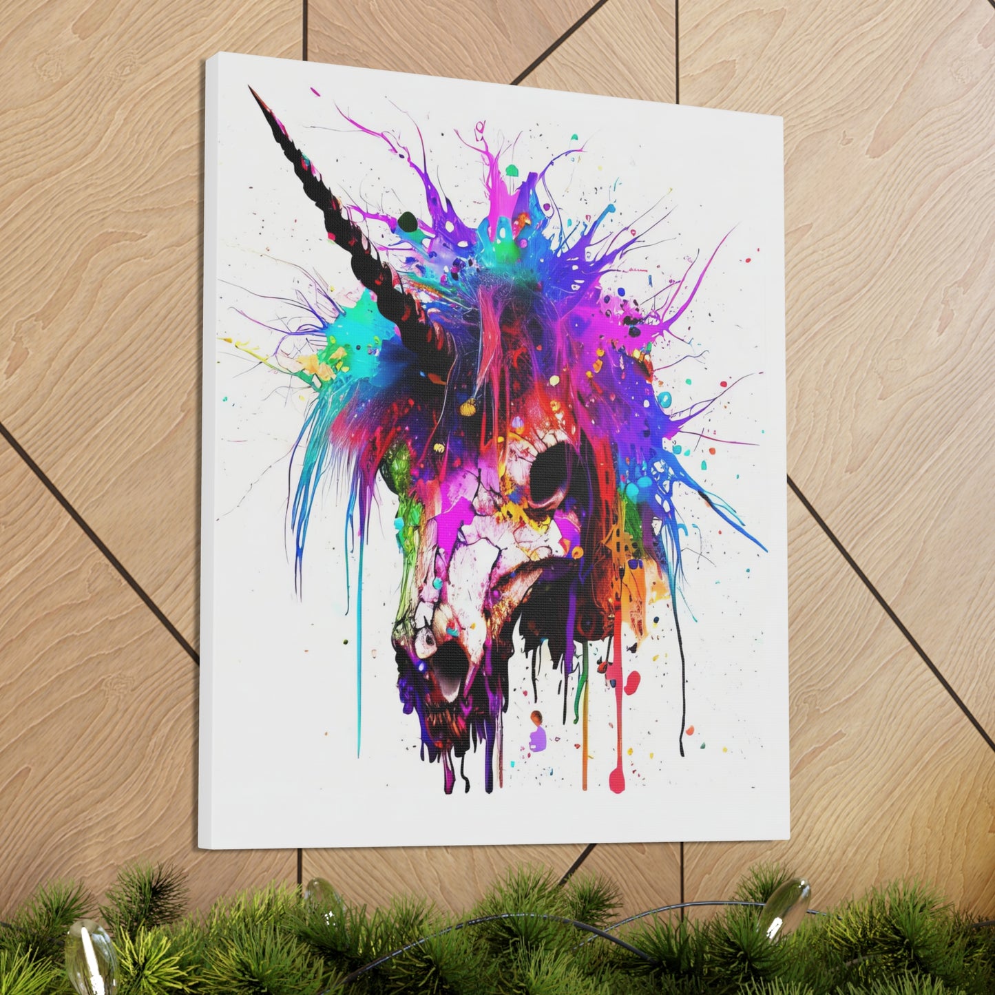 Unicorn Skull - Canvas Wall Art