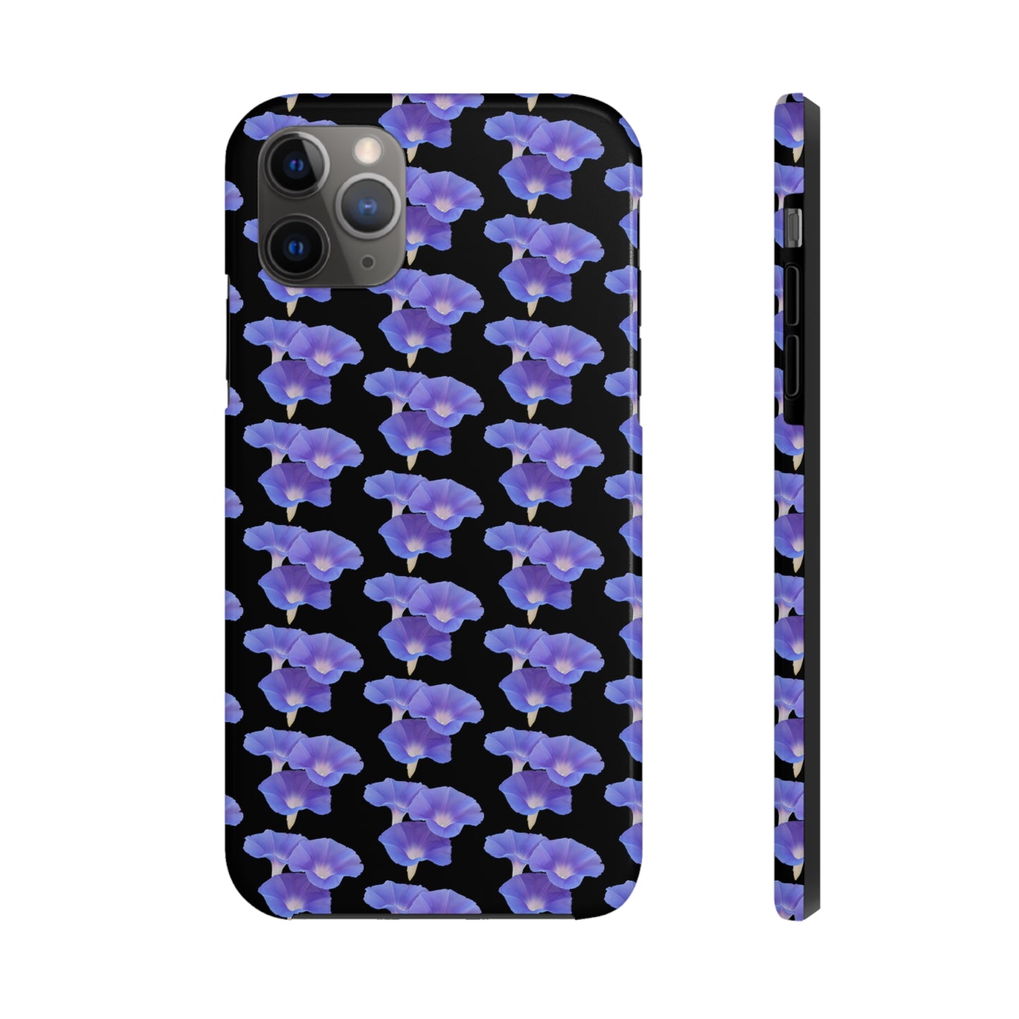 Purple Morning Glory Black Tough Phone Case