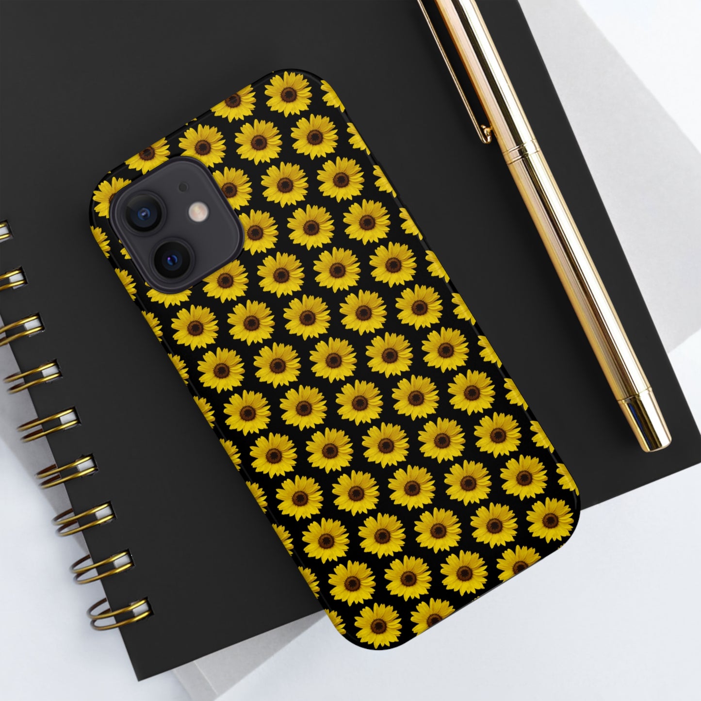 Sunflower Black Tough Phone Case