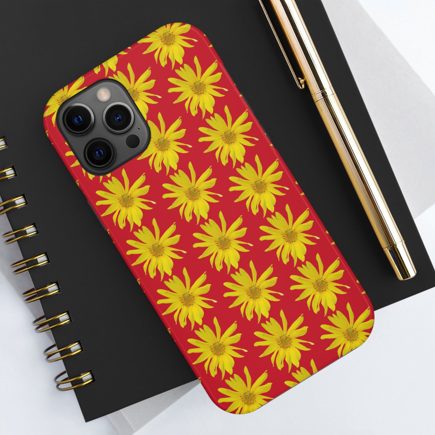 Wild Sunflower Red Tough Phone Case