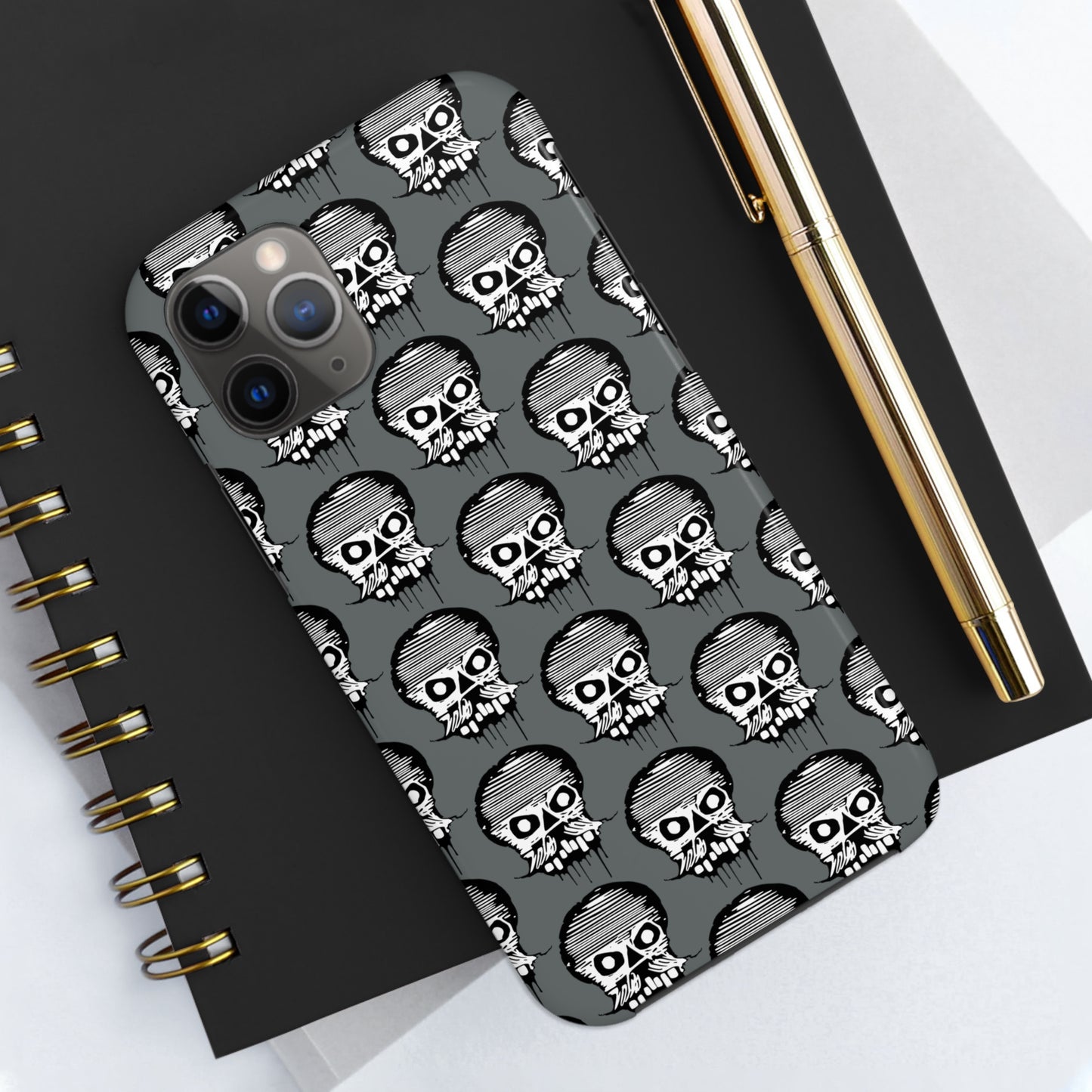 Skull Grey Tough Phone Case