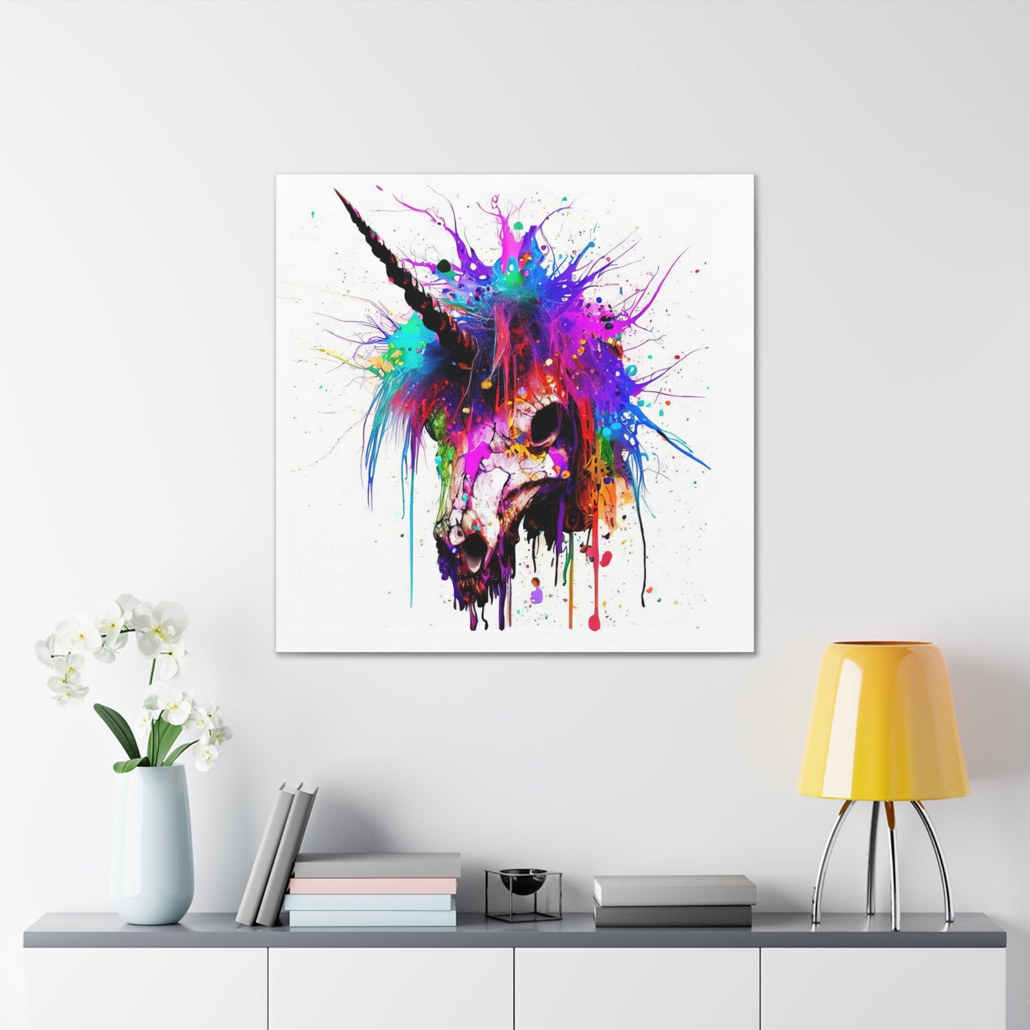 Unicorn Skull - Canvas Wall Art