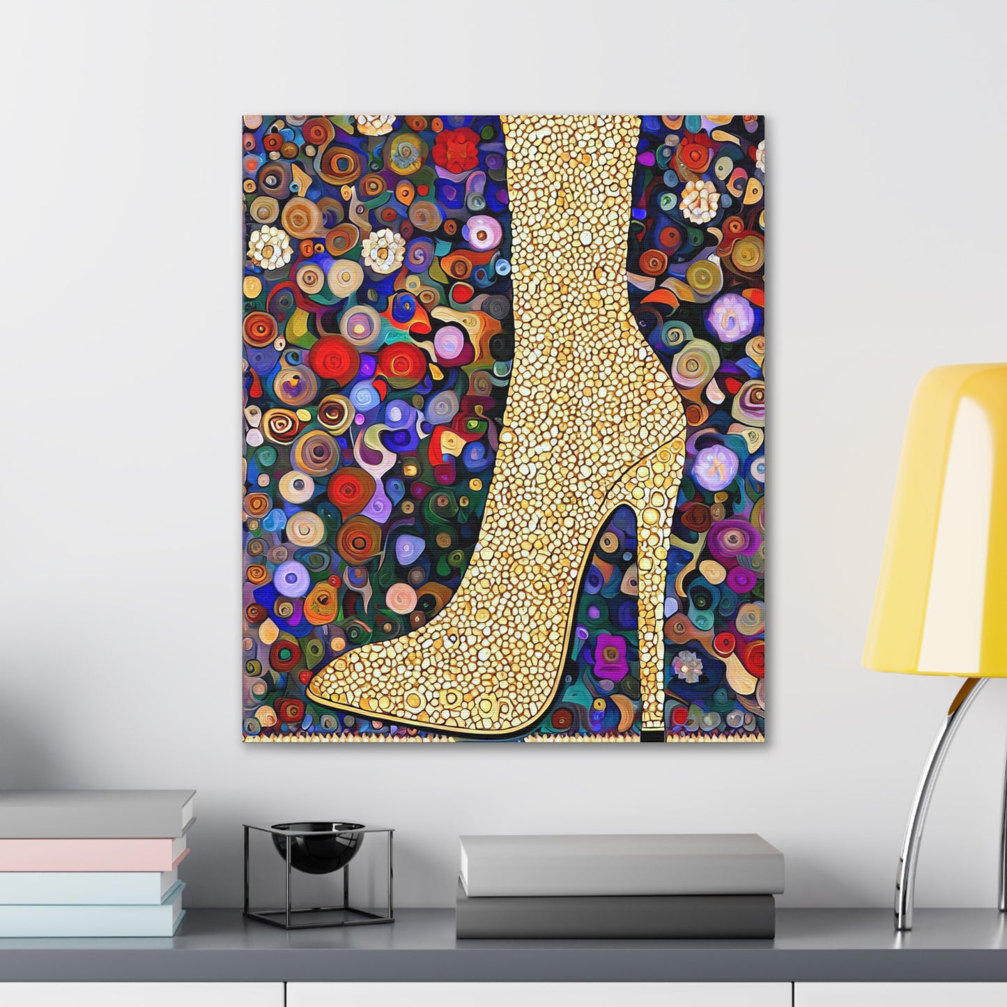 Gold Shoe  - Canvas Wall Art