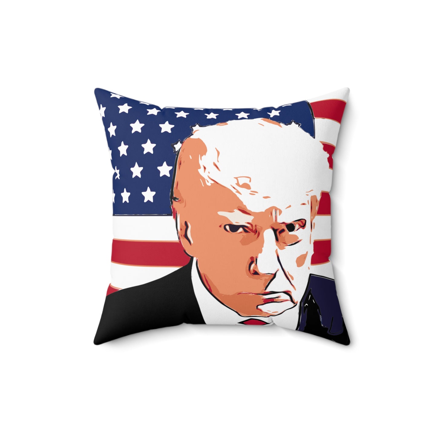 Trump Mug Shot Square Pillow