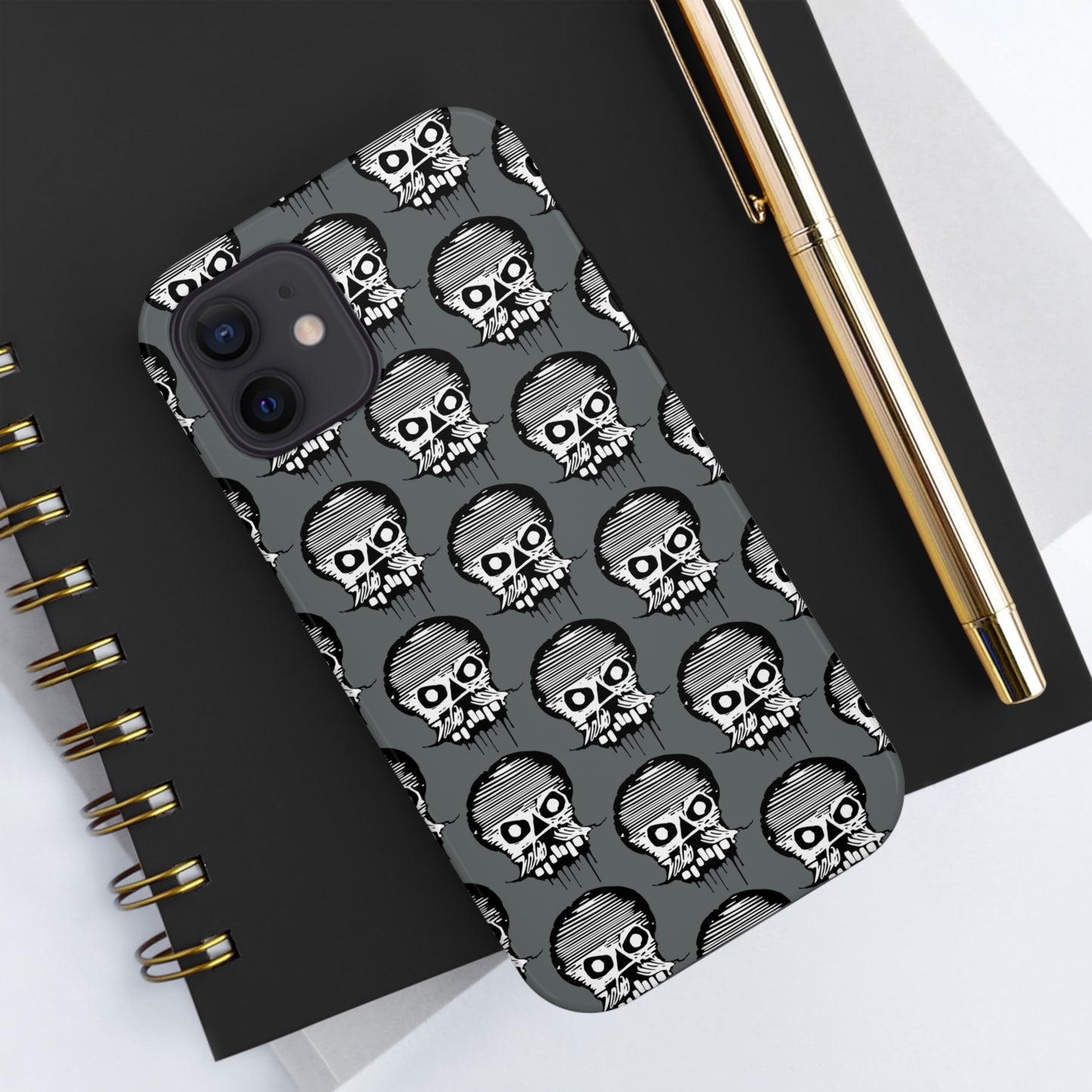 Skull Grey Tough Phone Case