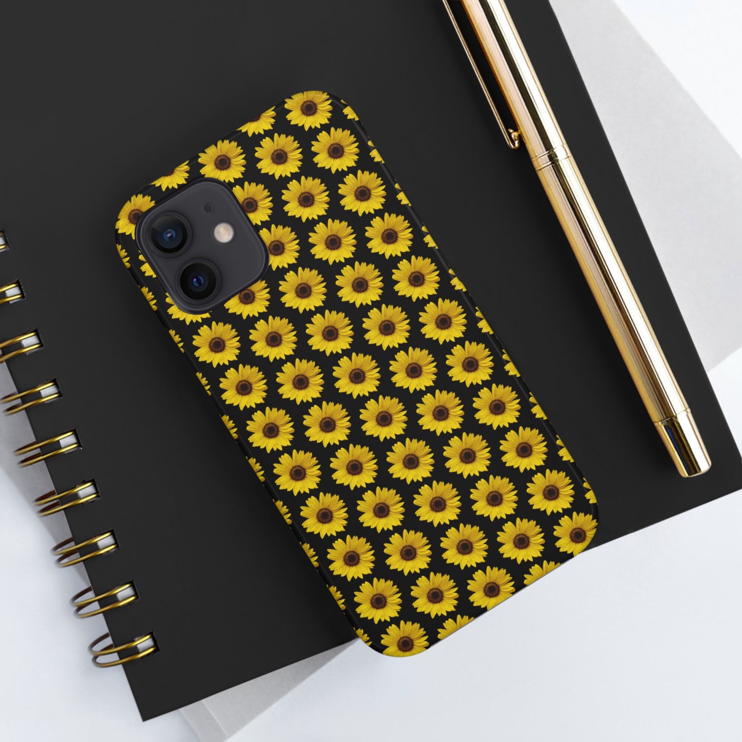 Sunflower Black Tough Phone Case