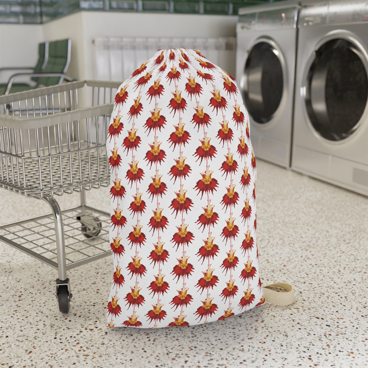 Orchid Sepal White Laundry Bag