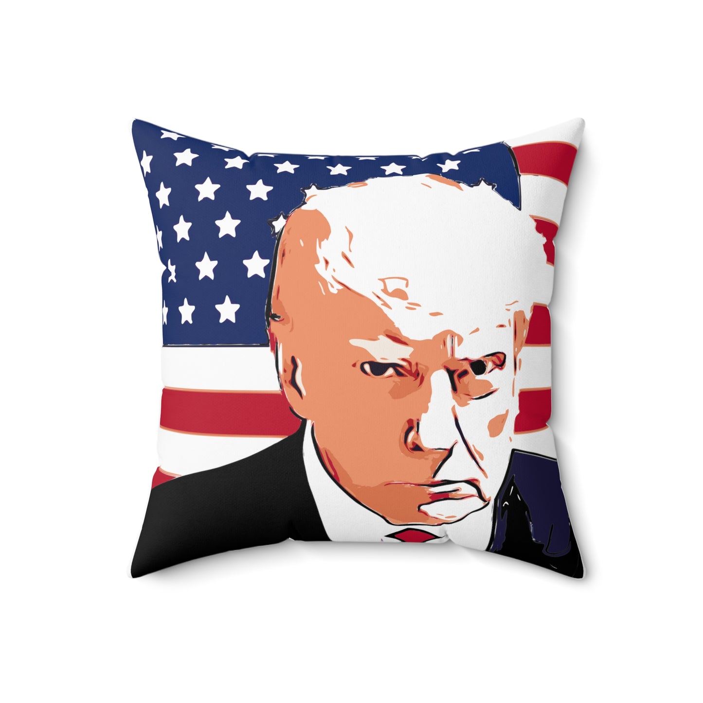 Trump Mug Shot Square Pillow