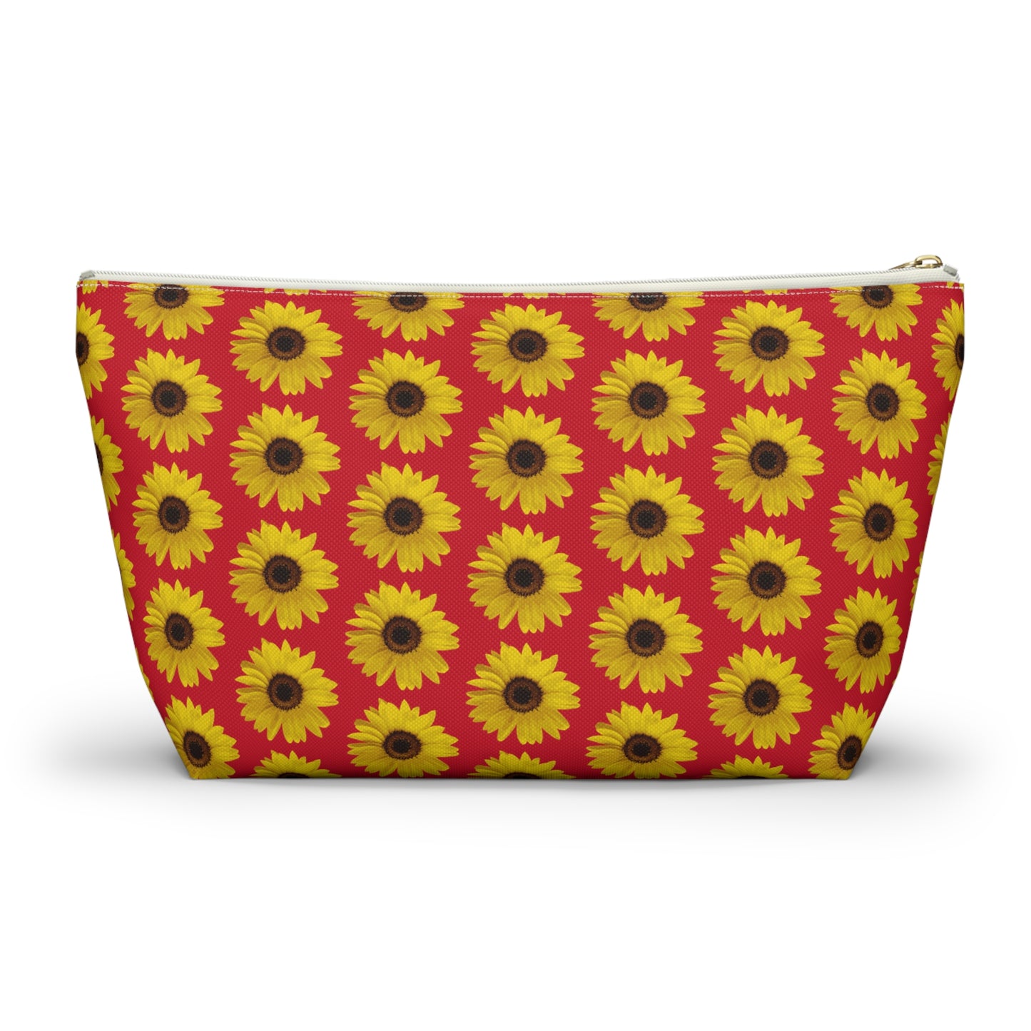 Sunflower Red Accessory Pouch w T-bottom