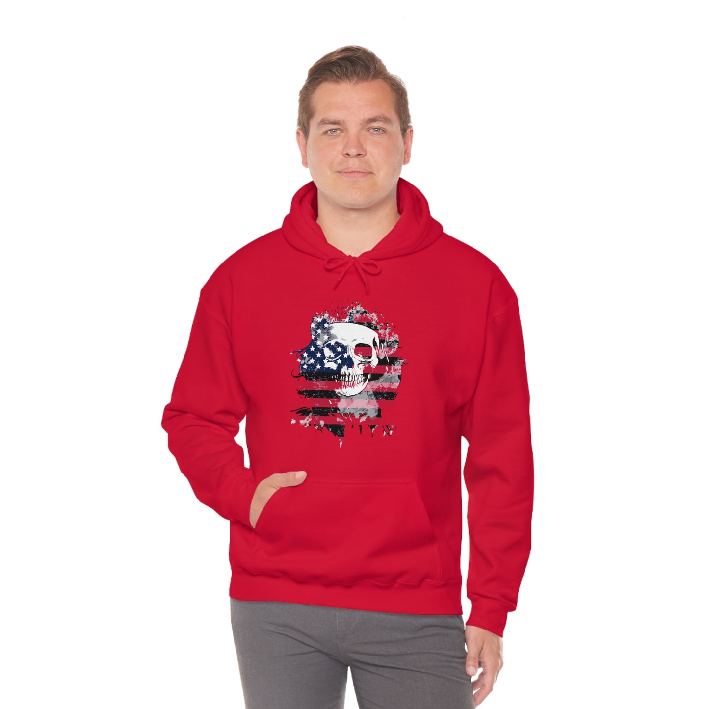 Skull and Flag Unisex Heavy Blend™ Hooded Sweatshirt