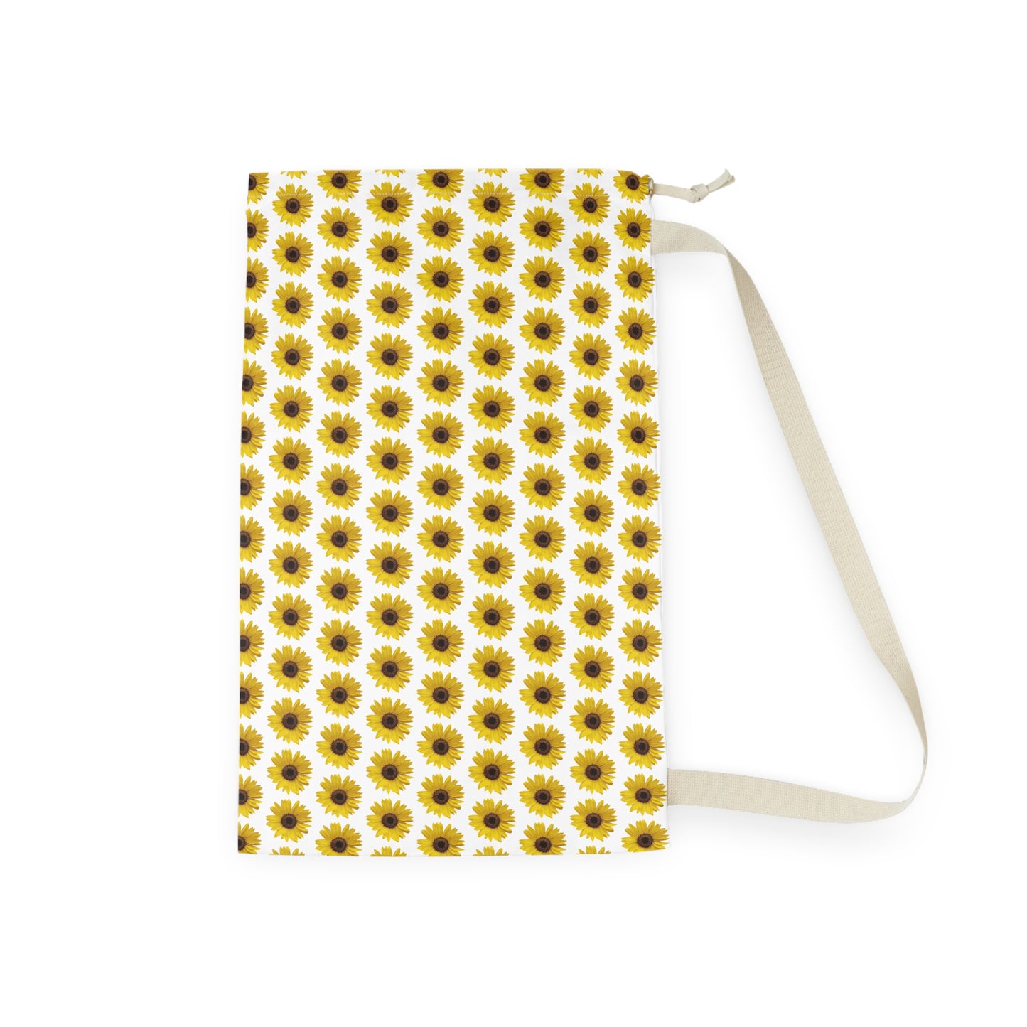 Sunflower White Laundry Bag