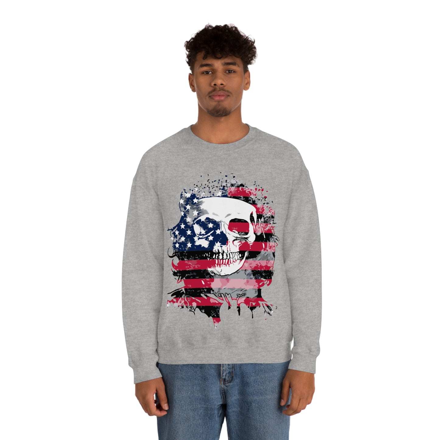 Skull and Flag Unisex Heavy Blend™ Crewneck Sweatshirt