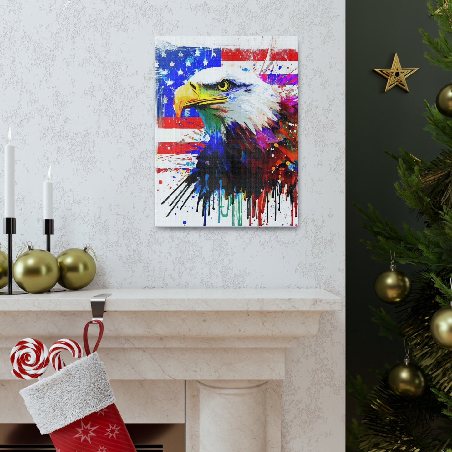 American Eagle Flag  - Canvas Wall Art