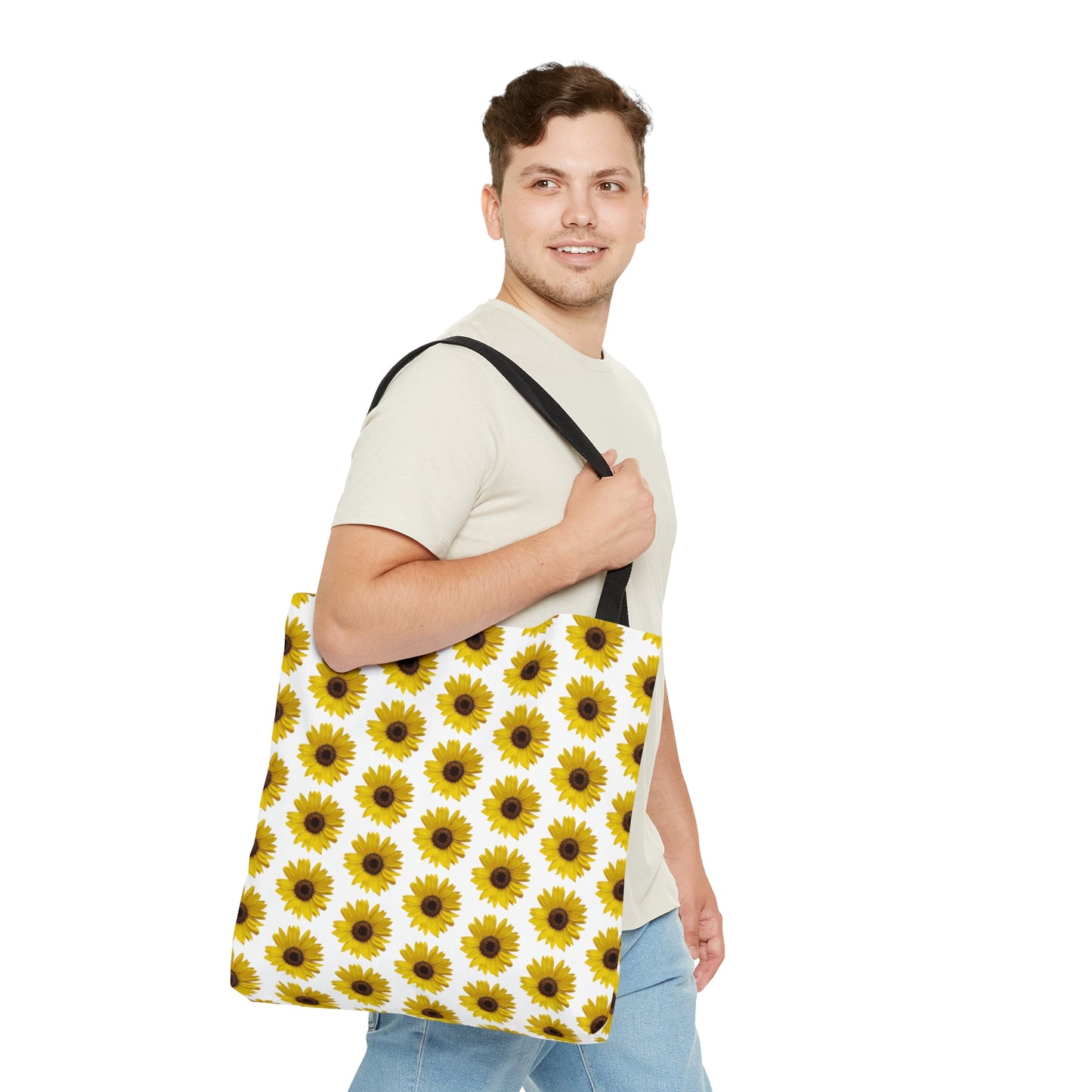 Sunflower White Tote Bag