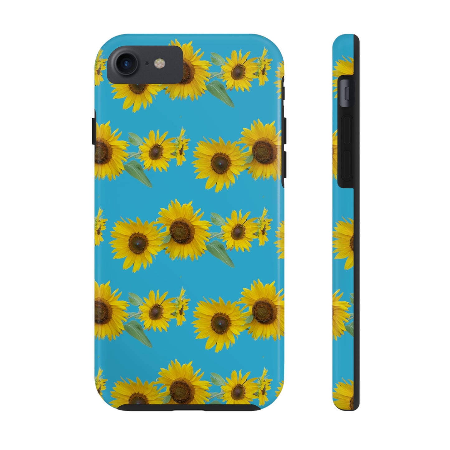 Sunflower Cluster Turquoise Tough Phone Case