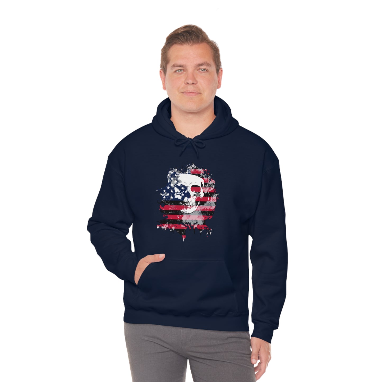 Skull and Flag Unisex Heavy Blend™ Hooded Sweatshirt