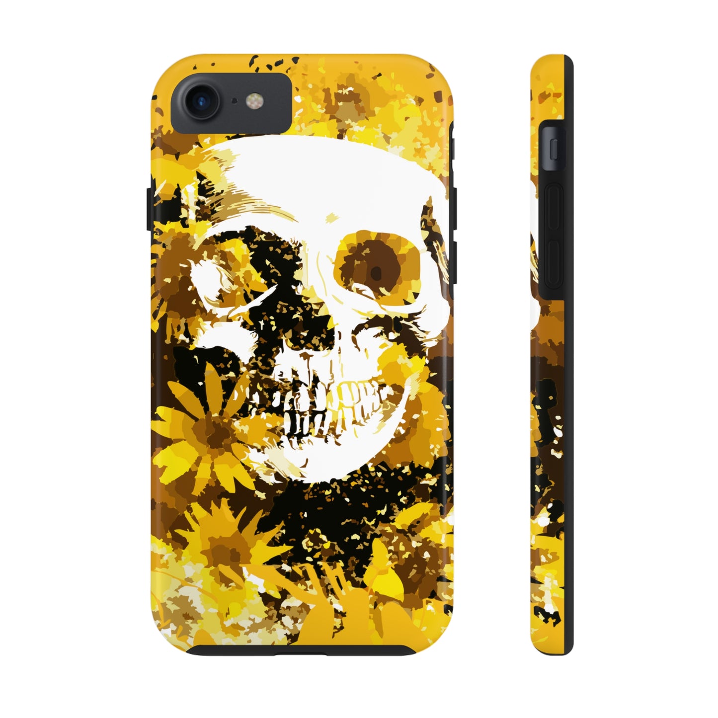 Sunflower Skull Tough Phone Case