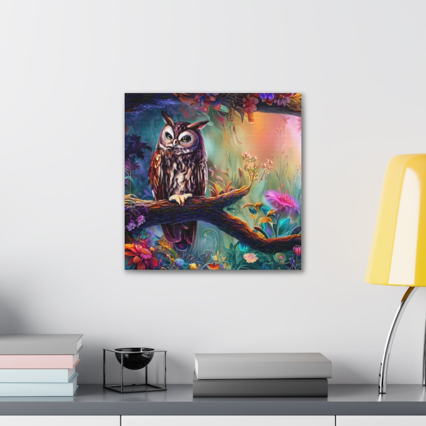 North Dakota Owl - Canvas Wall Art