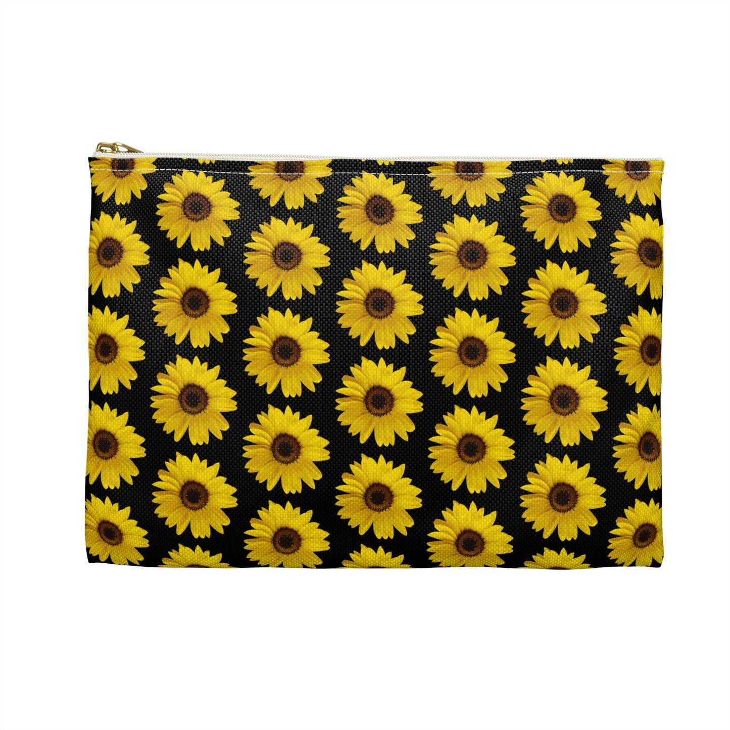 Sunflower Black Accessory Pouch