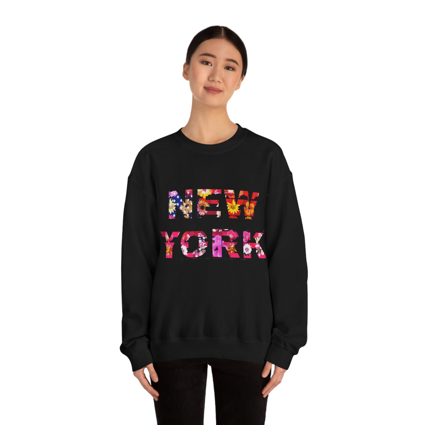 New York Floral Heavy Blend Sweatshirt