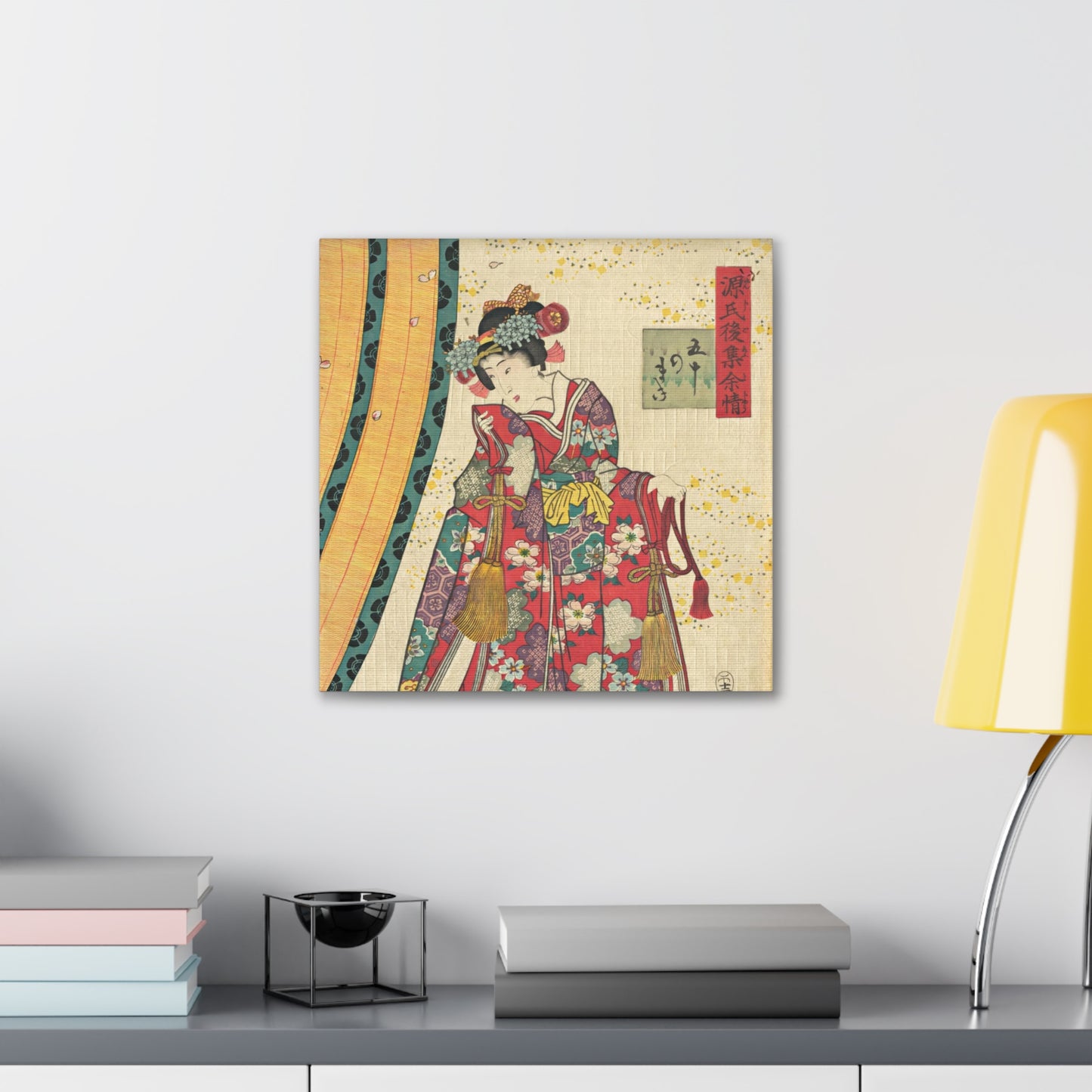 Utagawa Kunisada - Parody of the Third Princess and Kashiwagi Wall Art