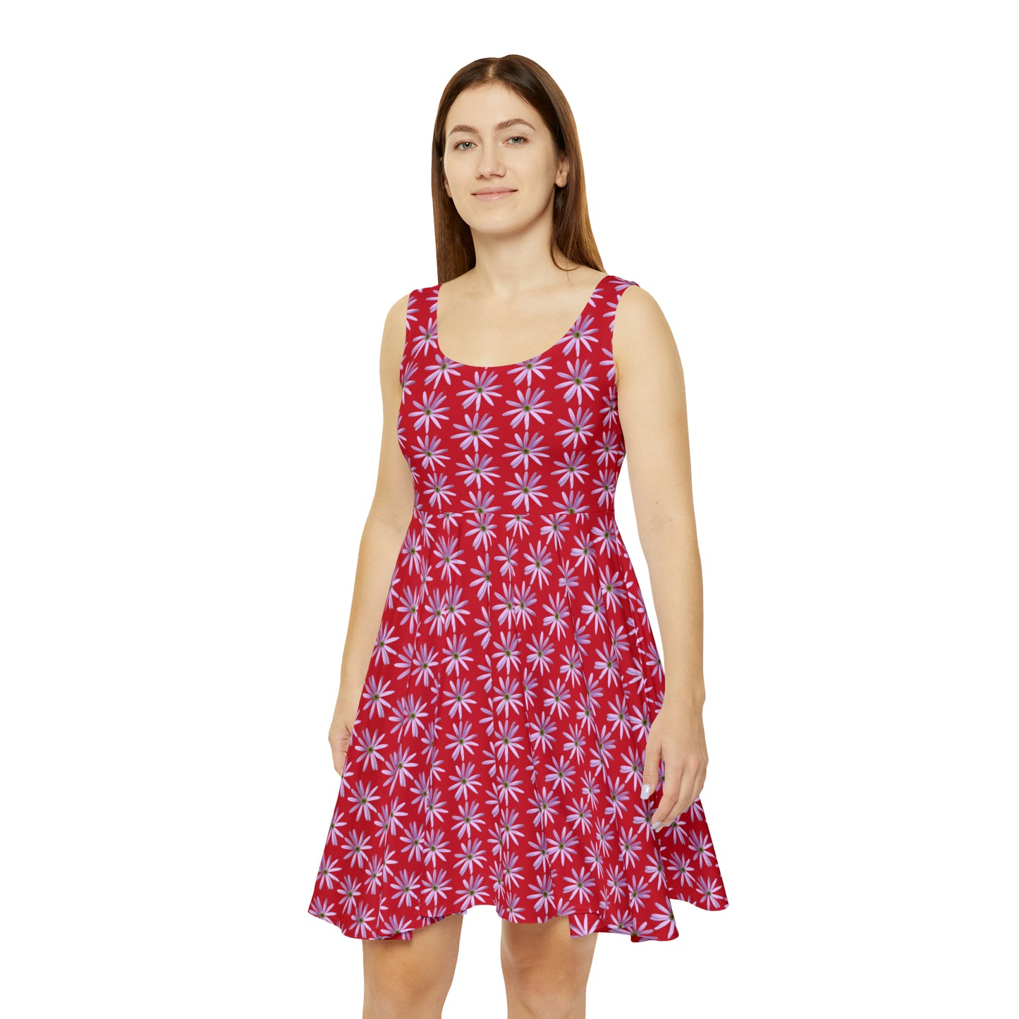 Aster Red Skater Dress