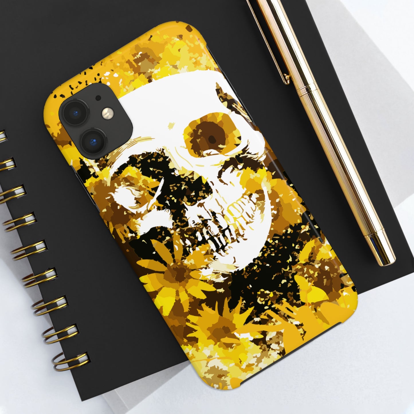 Sunflower Skull Tough Phone Case