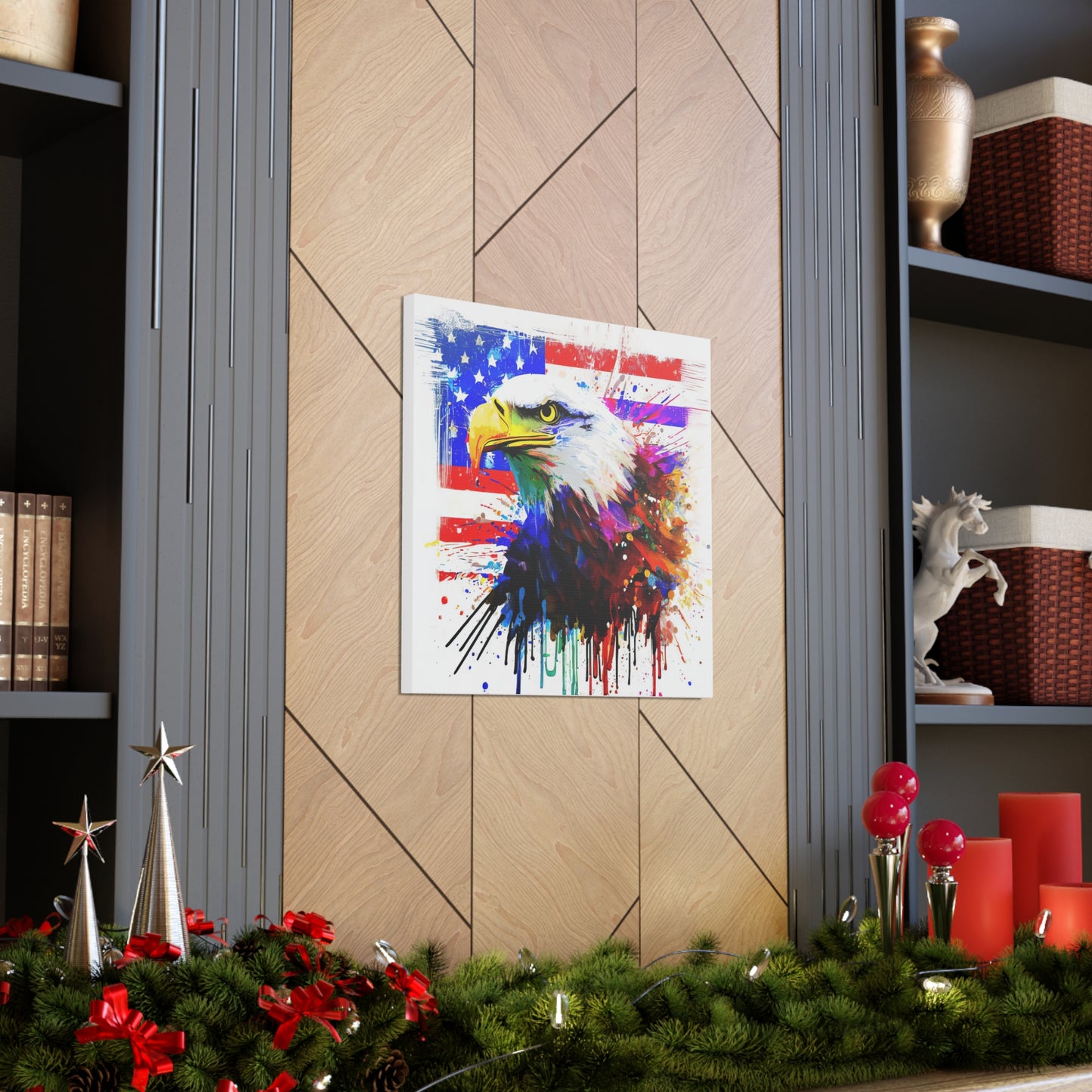 American Eagle Flag  - Canvas Wall Art