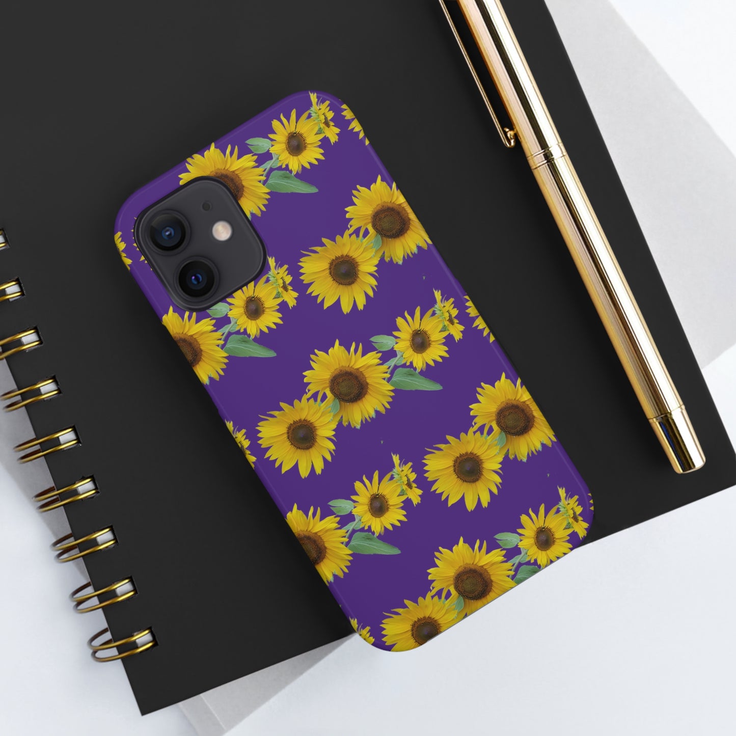 Sunflower Cluster Purple Tough Phone Case