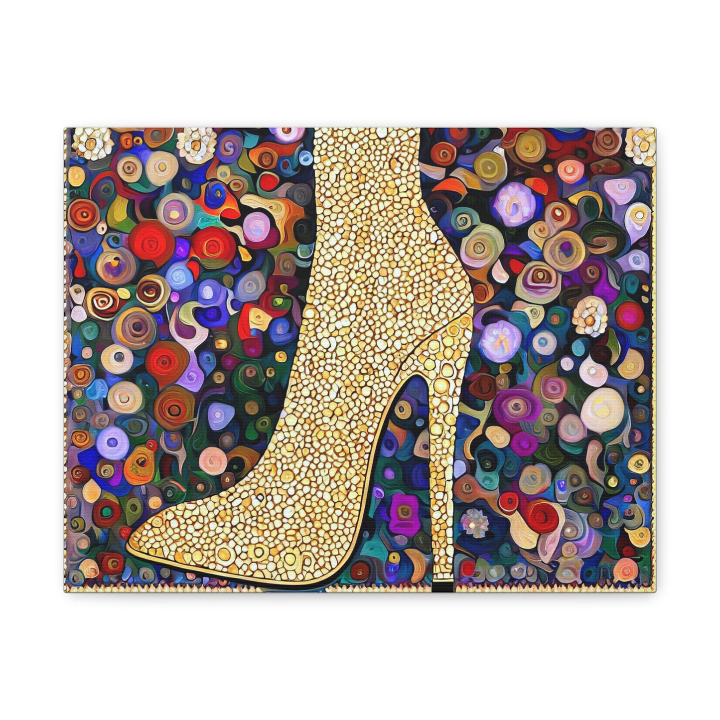 Gold Shoe  - Canvas Wall Art