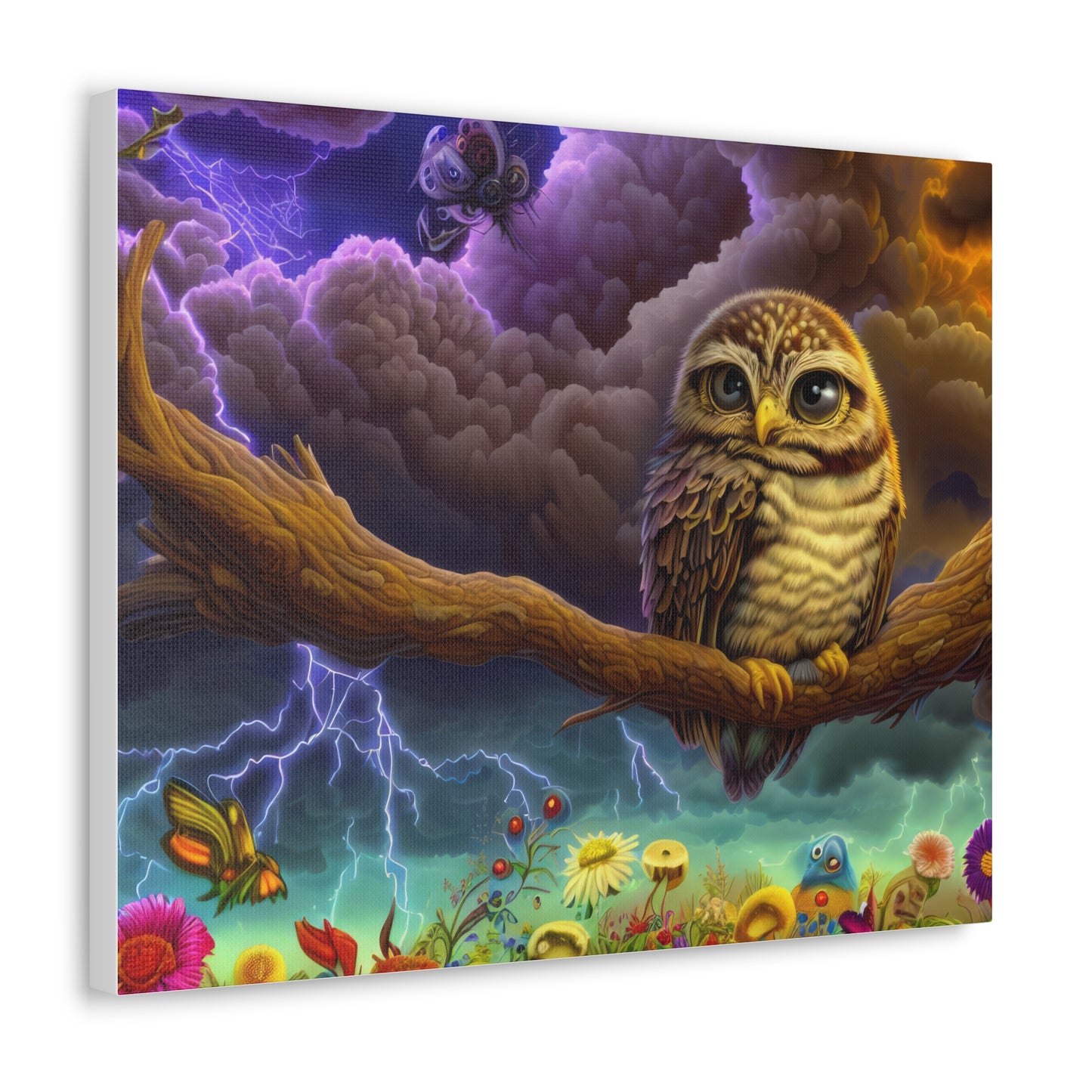 West Virginia Owl - Canvas Wall Art