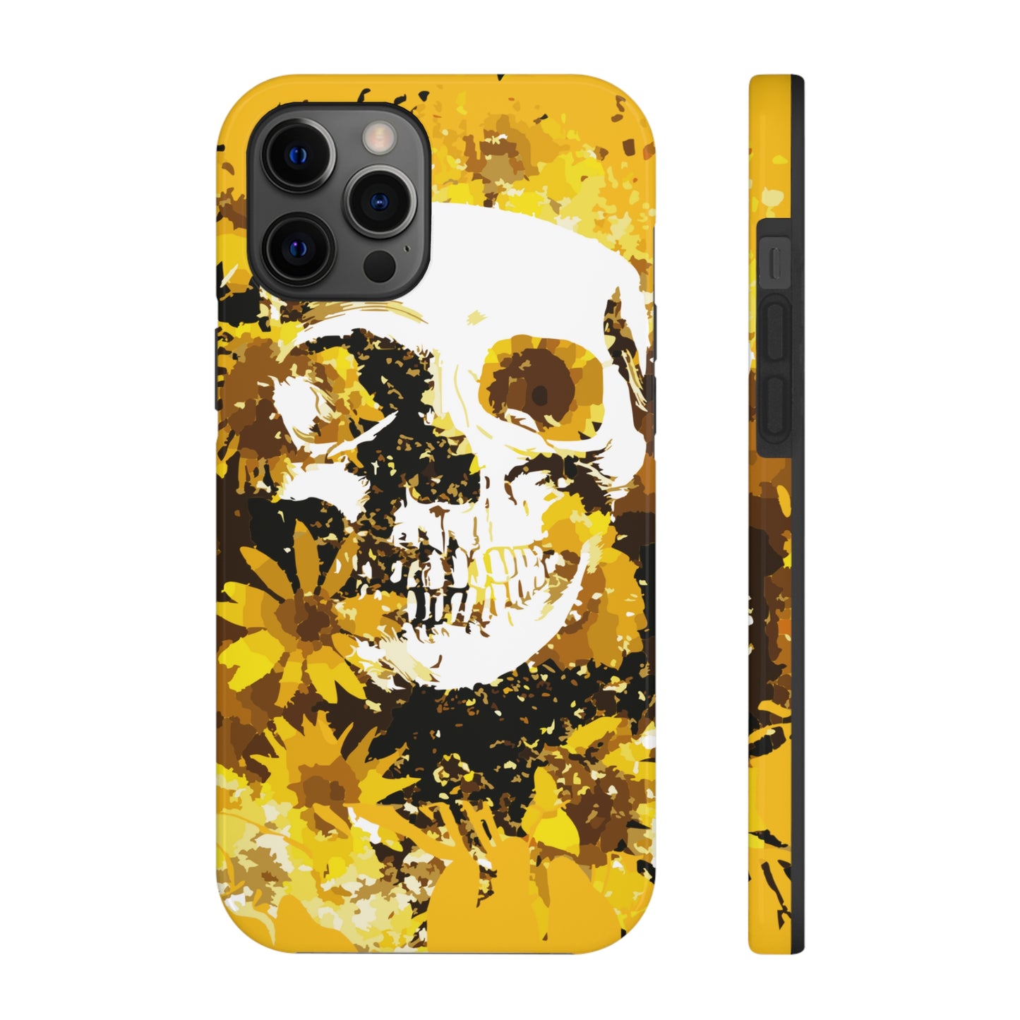 Sunflower Skull Tough Phone Case