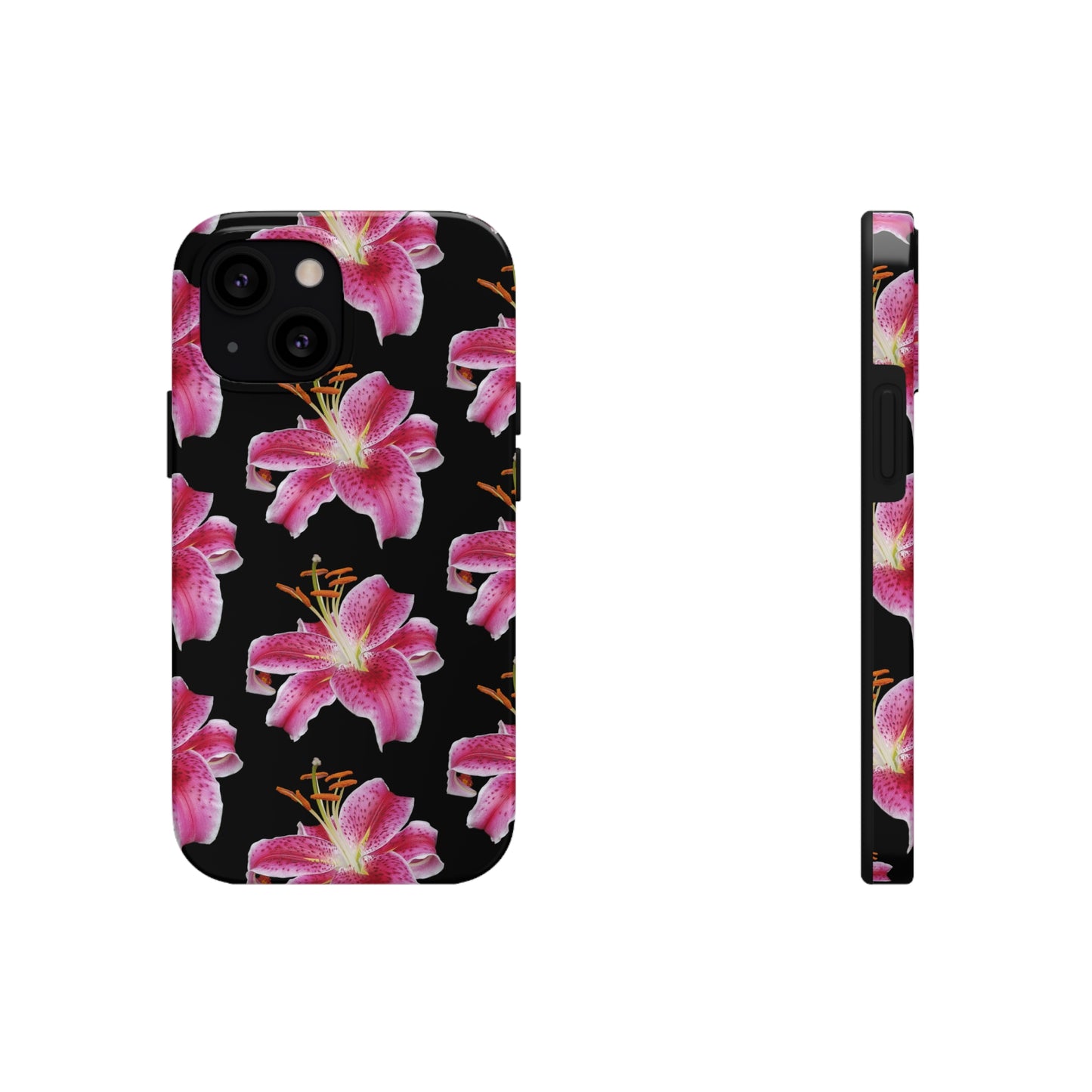 Stargazer Lily Black Tough Phone Case